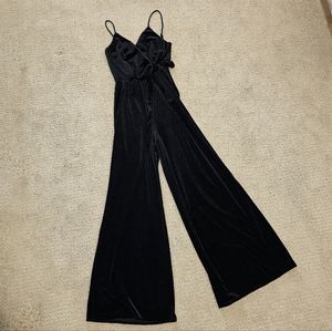 Rebecca minkoff velvet jumpsuit navy size small